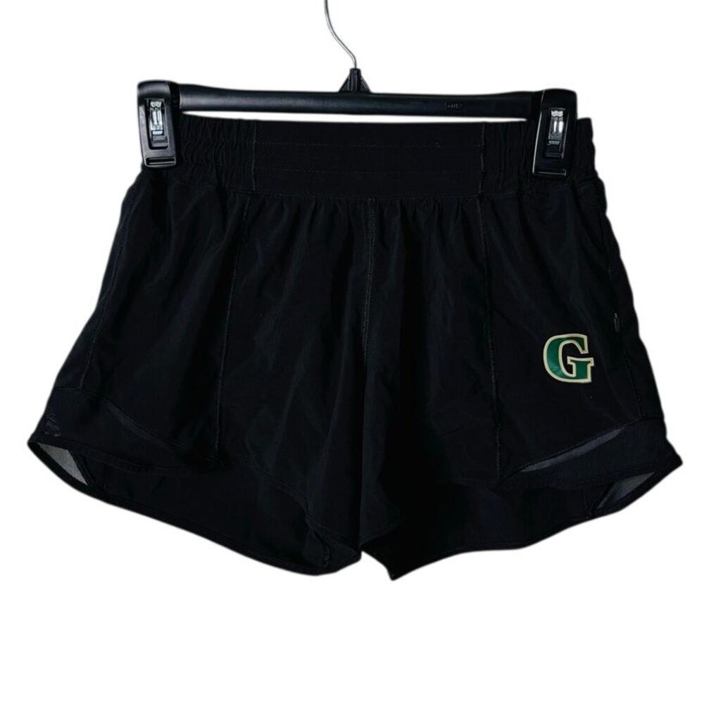 Lululemon Hotty Hot Low Rise Lined Running Shorts Black Size 4 2.5" Inseam